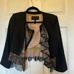 Black with lace detailing blazer from BCBG MAXAZARIA